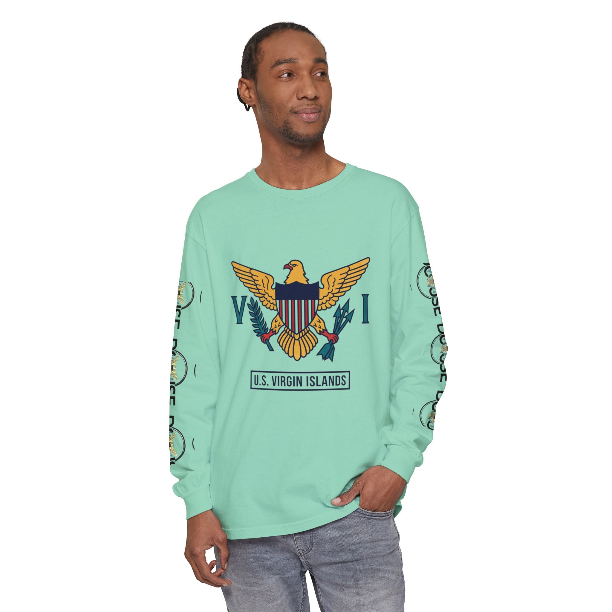 USVI Map Long Sleeve Tee