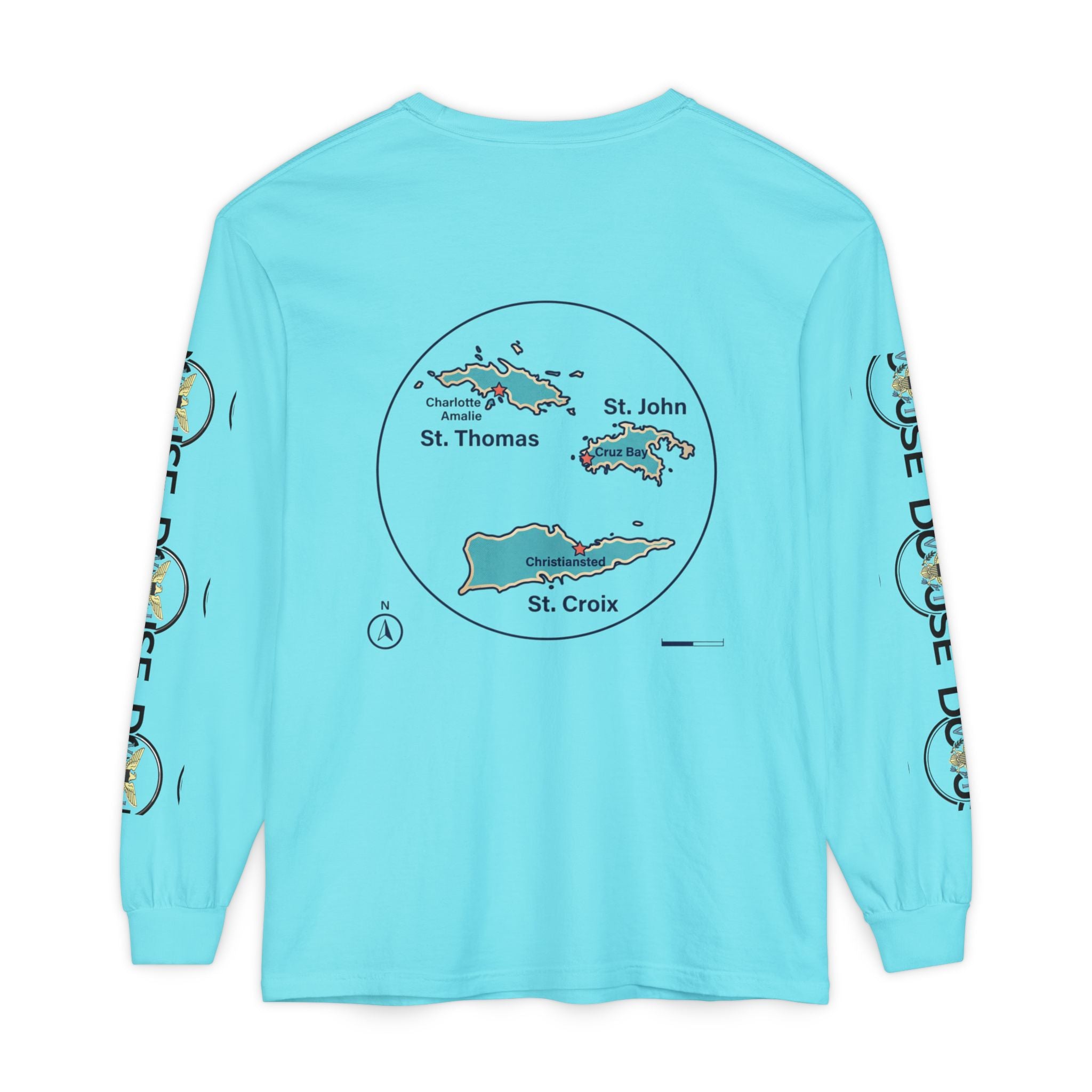 USVI Map Long Sleeve Tee