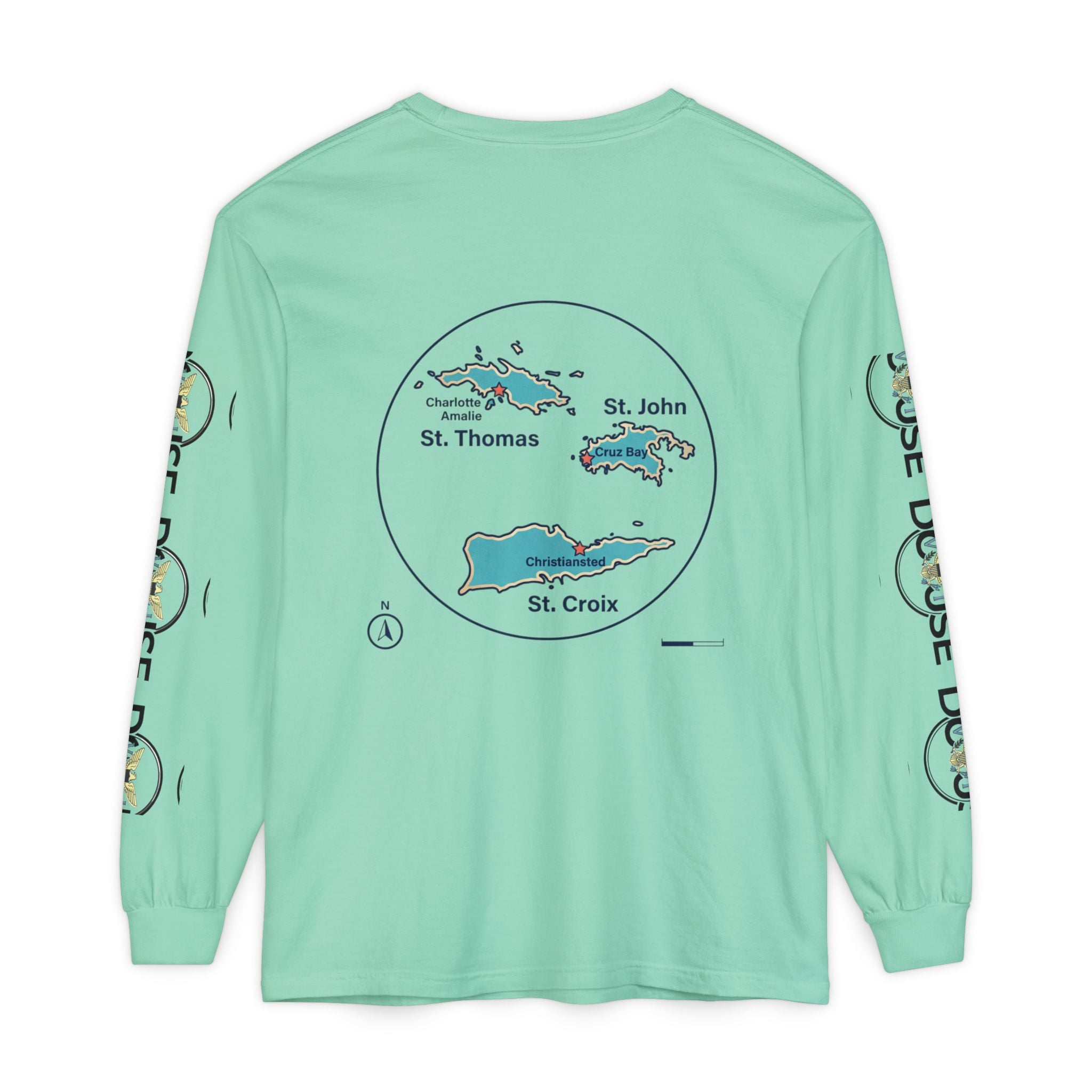 USVI Map Long Sleeve Tee