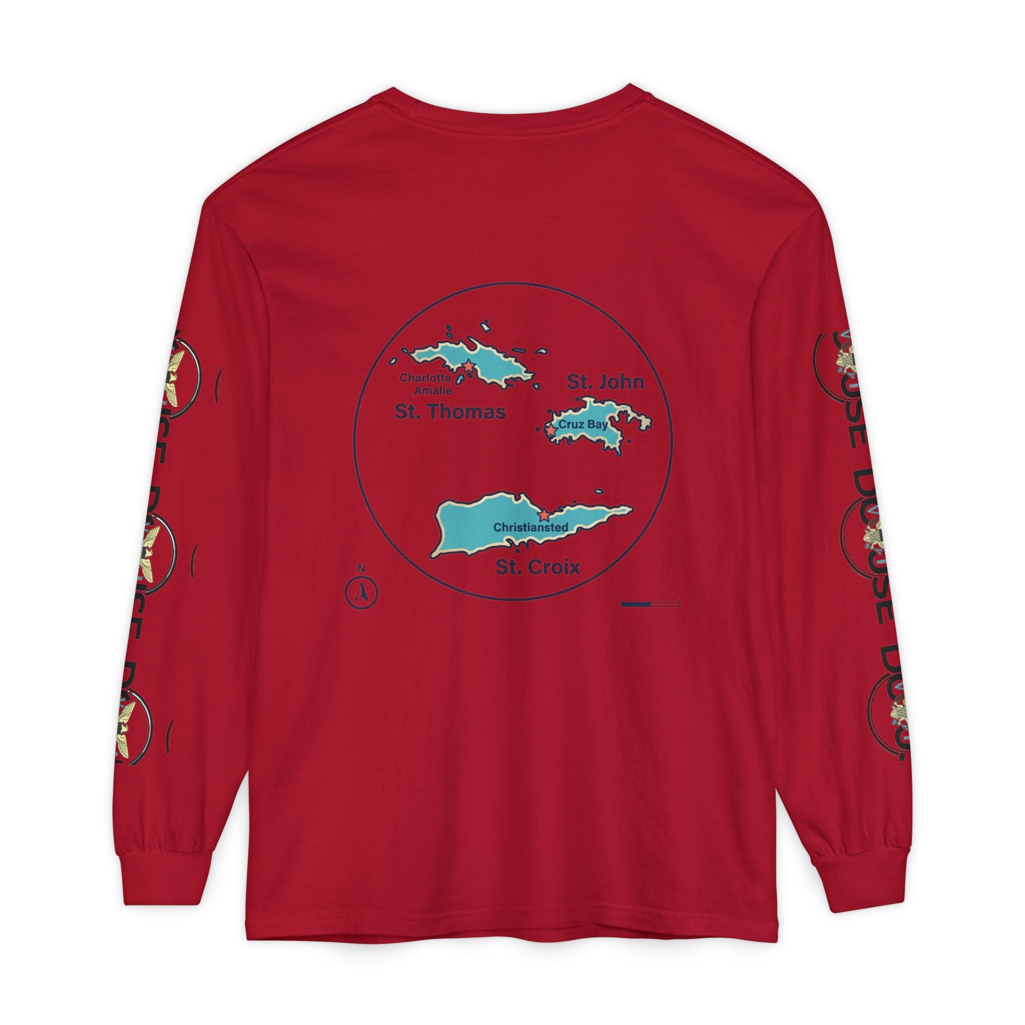 USVI Map Long Sleeve Tee