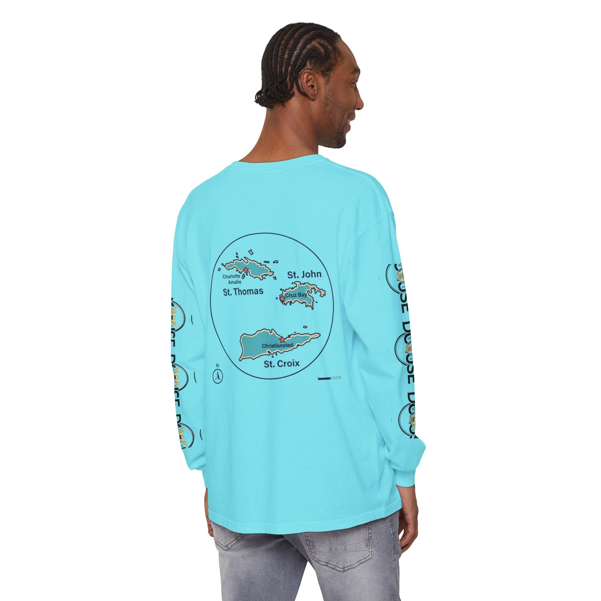 USVI Map Long Sleeve Tee