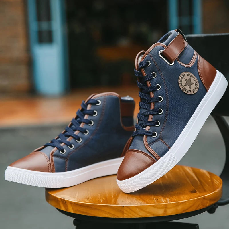 Men's High-Top Canvas Sneakers