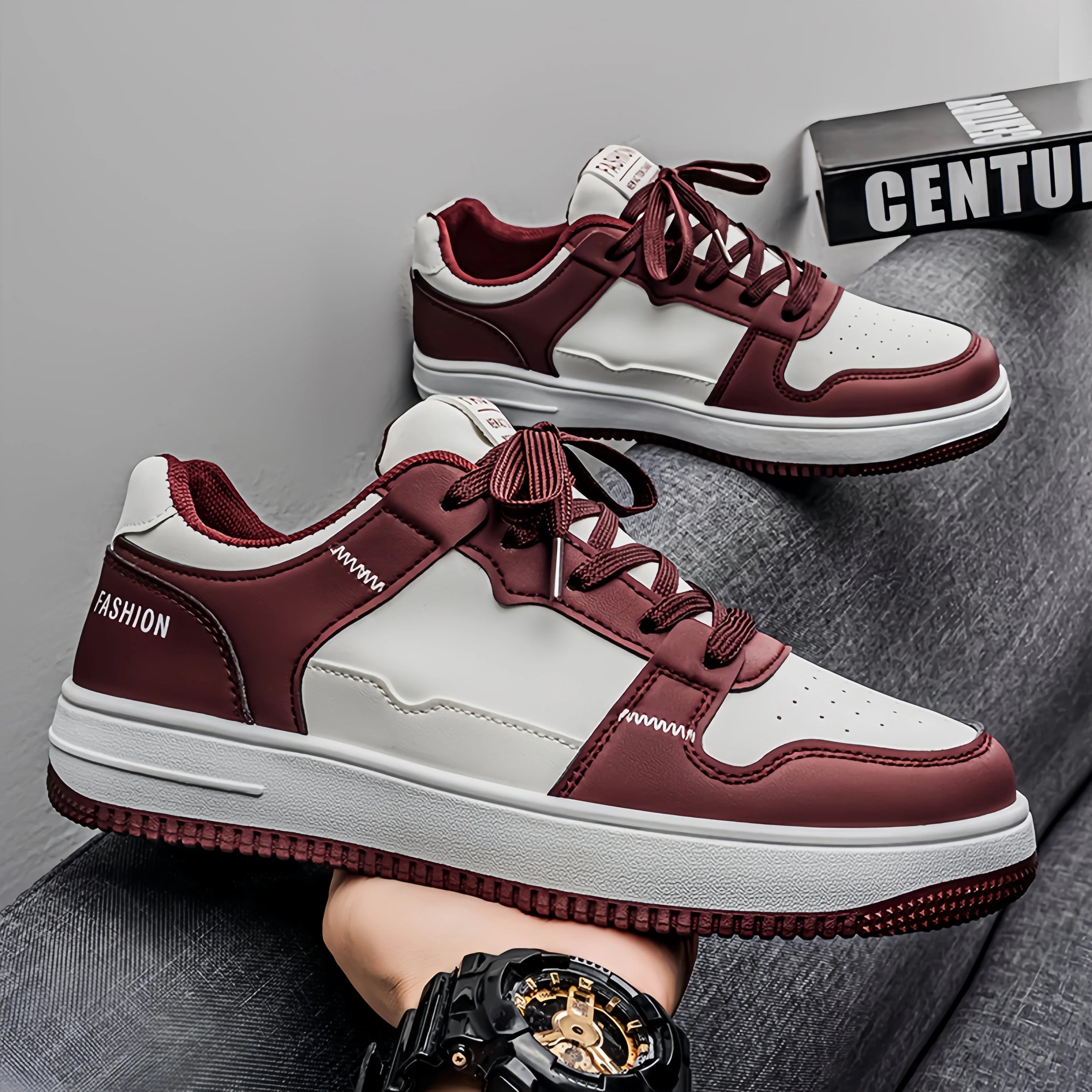 Men's Thick-Sole Skate Sneakers