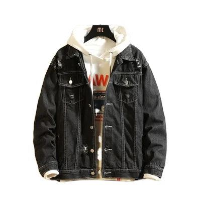 Men's Vintage Hip-Hop Denim Jacket