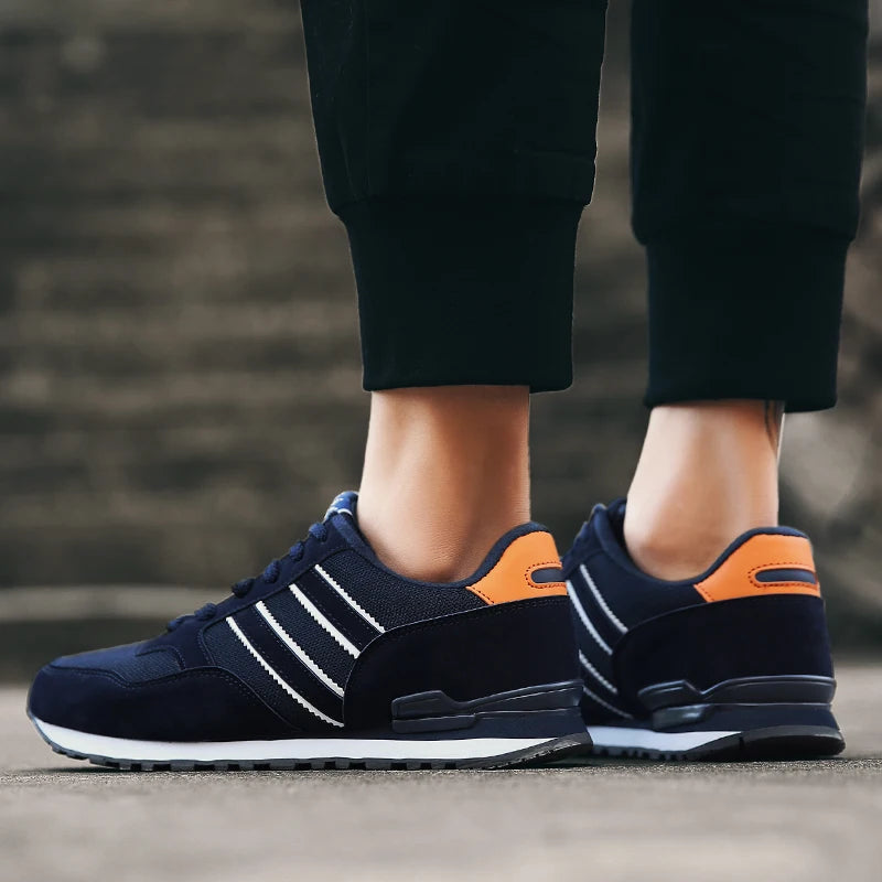 Men's Suede Lace-Up Casual Sneakers