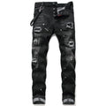 Men's Ripped Straight Jeans