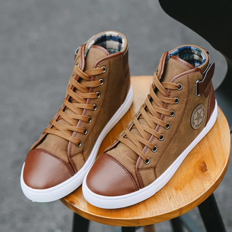 Men's High-Top Canvas Sneakers