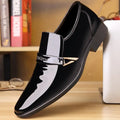 Men's Patent Leather Pointed-Toe Dress Shoes