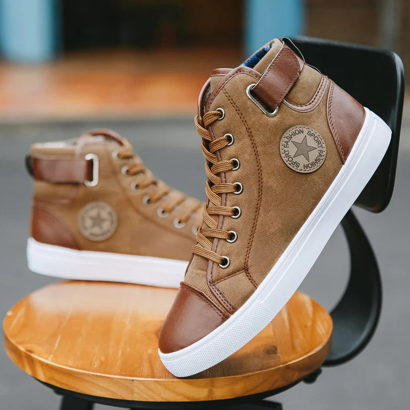 Men's High-Top Canvas Sneakers