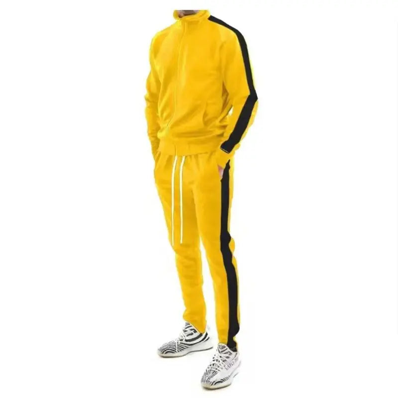 Men's Zip-Up Tracksuit Set