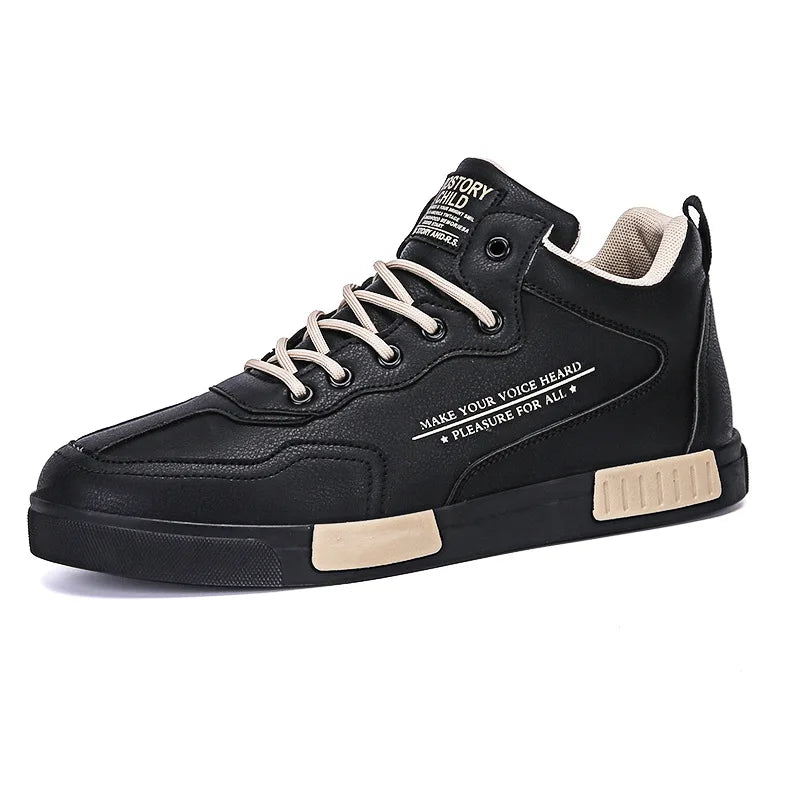 Men's Mid-Top Leather Board Shoes
