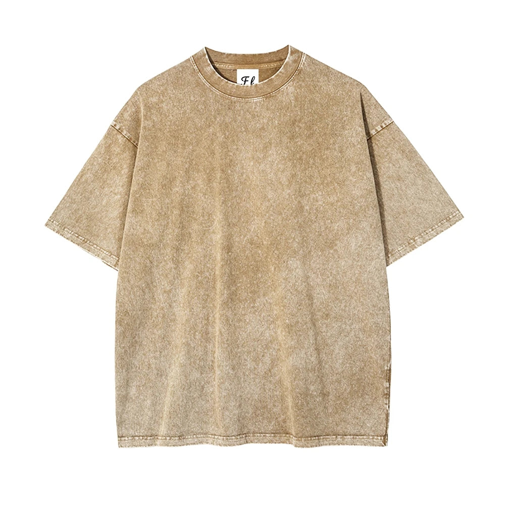 260gsm Heavyweight Vintage Washed Cotton T-Shirt