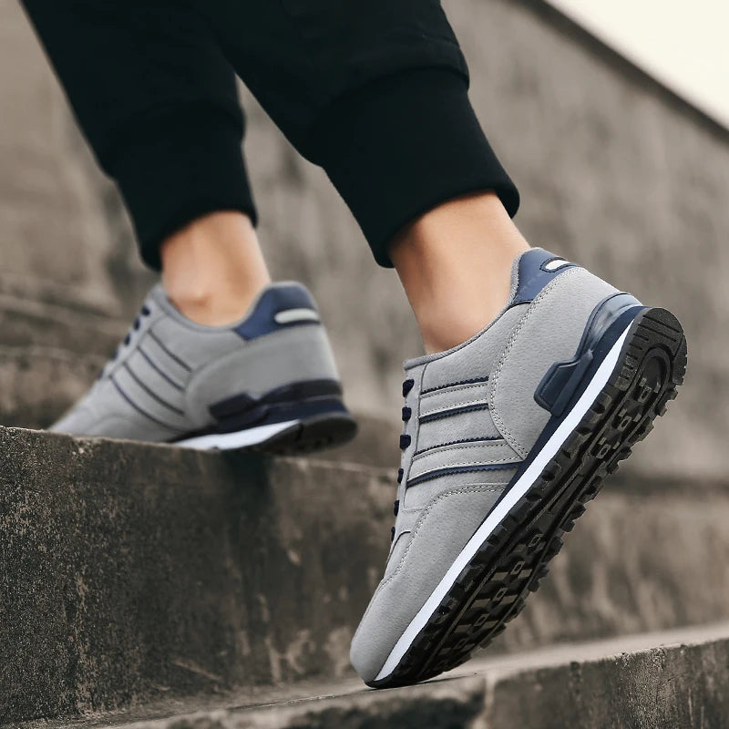 Men's Suede Lace-Up Casual Sneakers