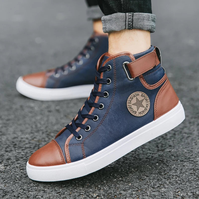 Men's High-Top Canvas Sneakers