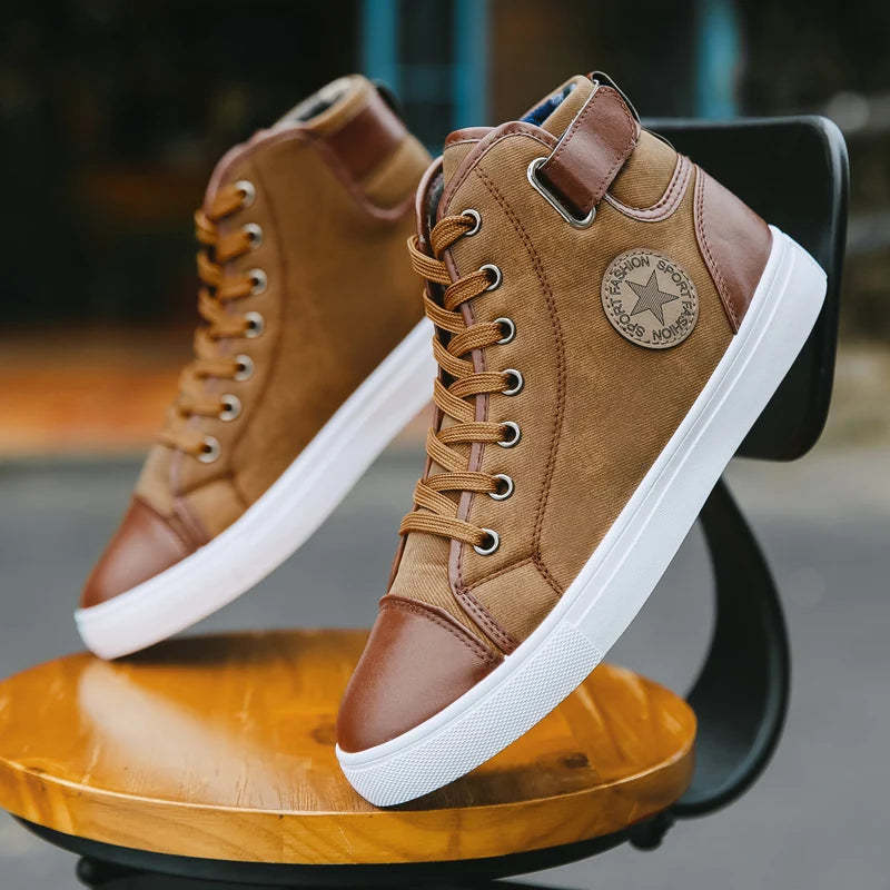 Men's High-Top Canvas Sneakers