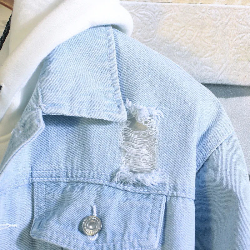 Men's Vintage Hip-Hop Denim Jacket