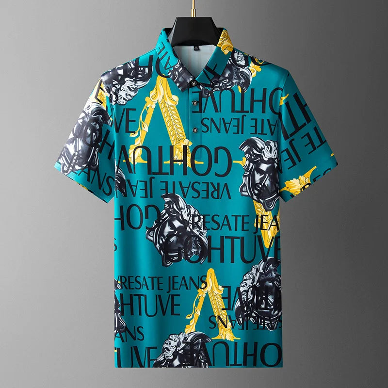 Men's Button Collar Polo