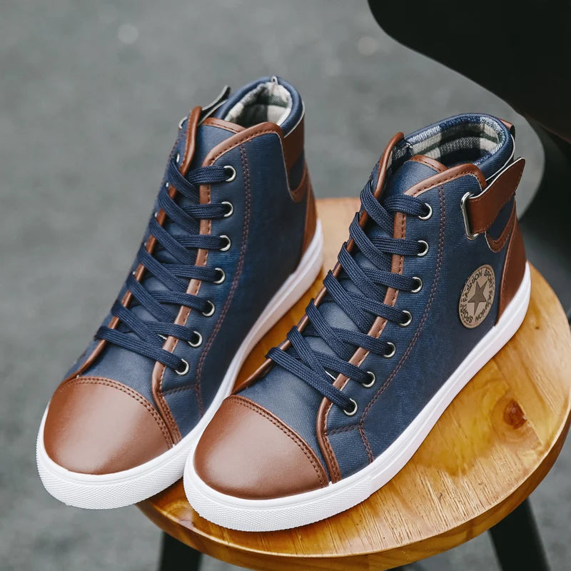 Men's High-Top Canvas Sneakers