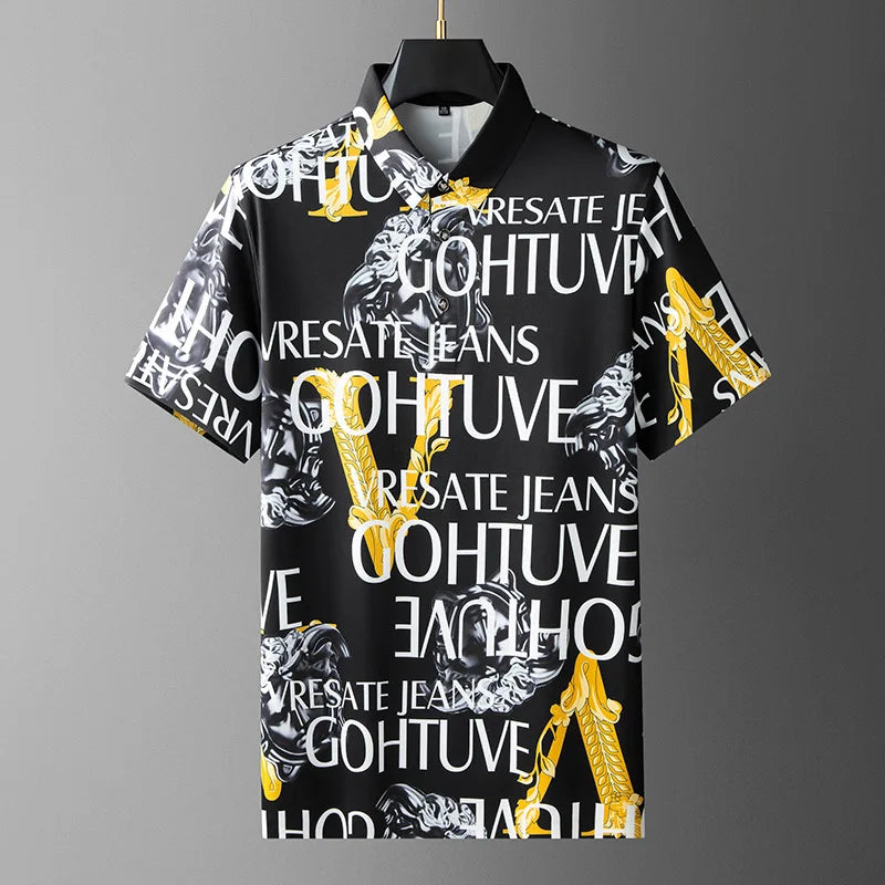 Men's Button Collar Polo
