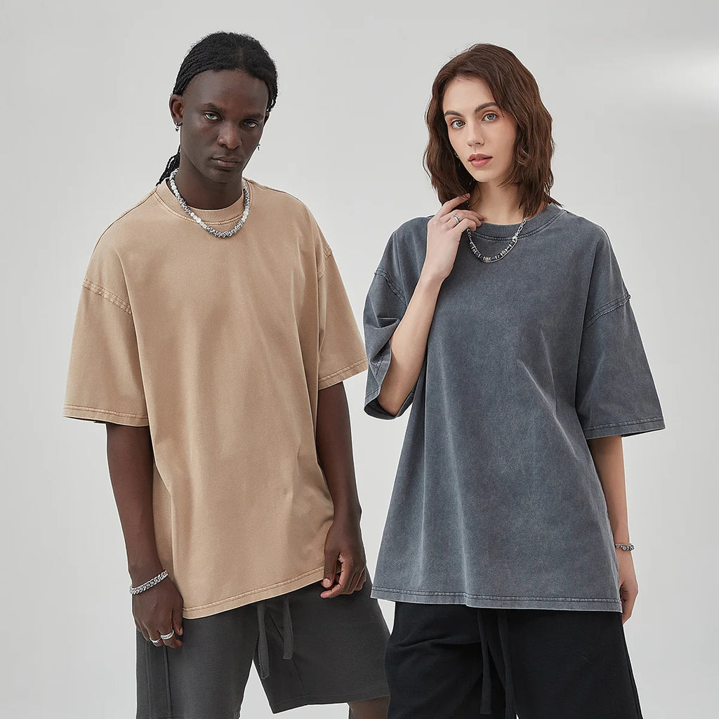 260gsm Heavyweight Vintage Washed Cotton T-Shirt