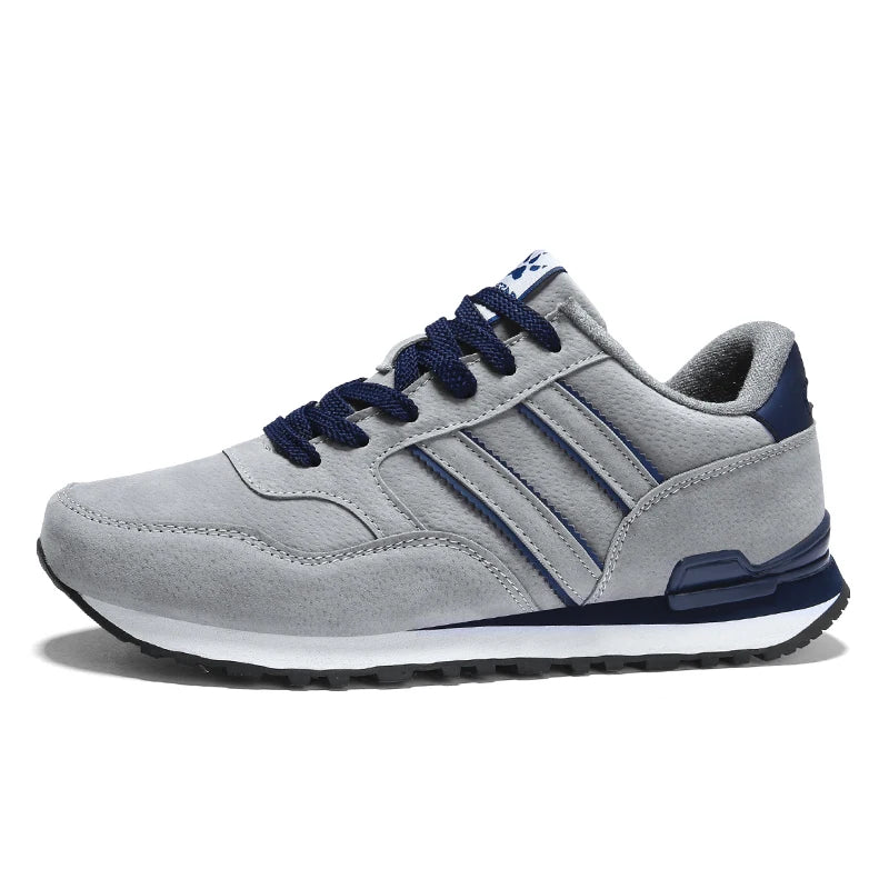 Men's Suede Lace-Up Casual Sneakers