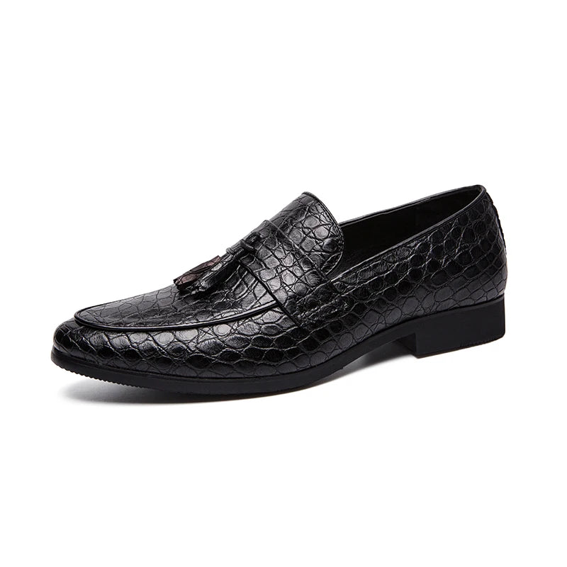 Men's Velvet Tassel Dress Loafers