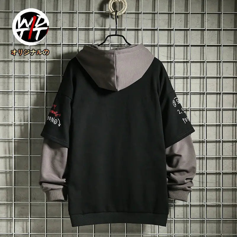 Men's Hip-Hop Print Fleece-Lined Hoodie