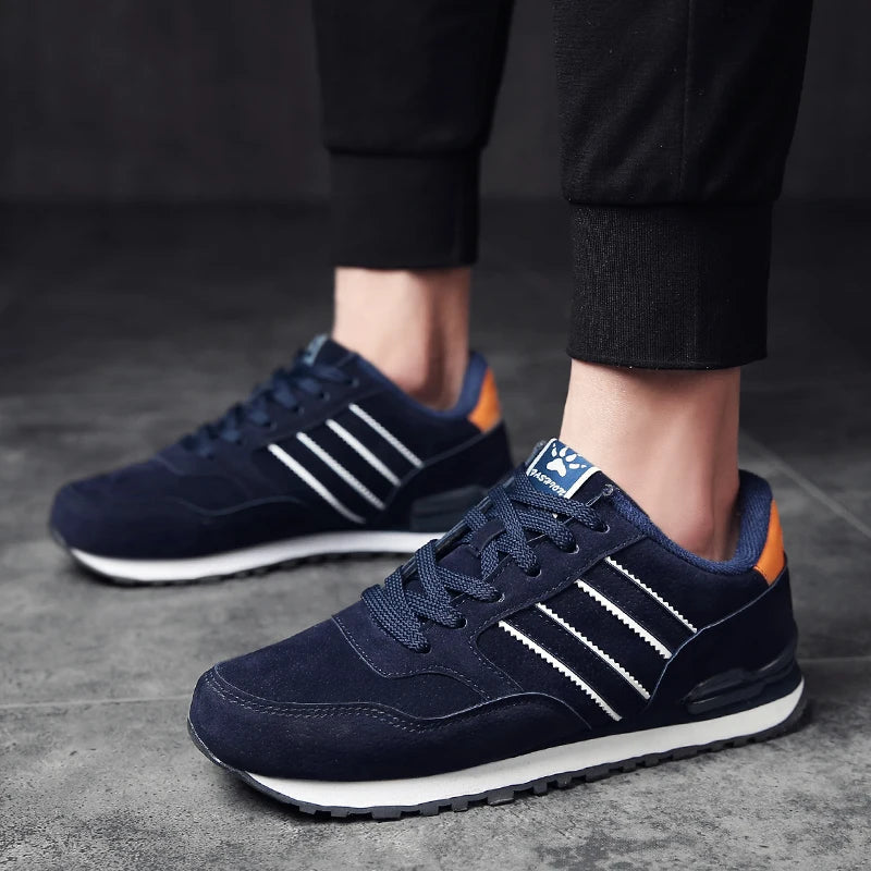 Men's Suede Lace-Up Casual Sneakers