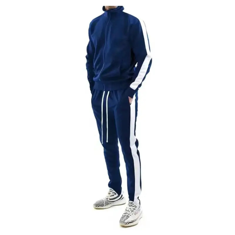 Men's Zip-Up Tracksuit Set
