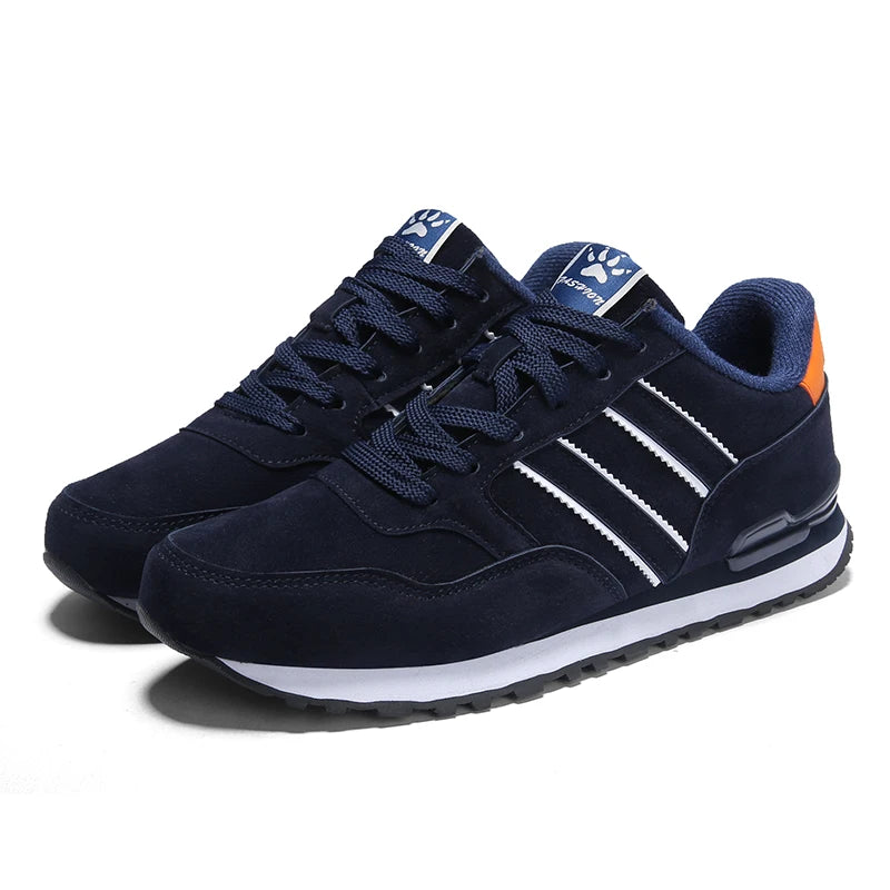 Men's Suede Lace-Up Casual Sneakers