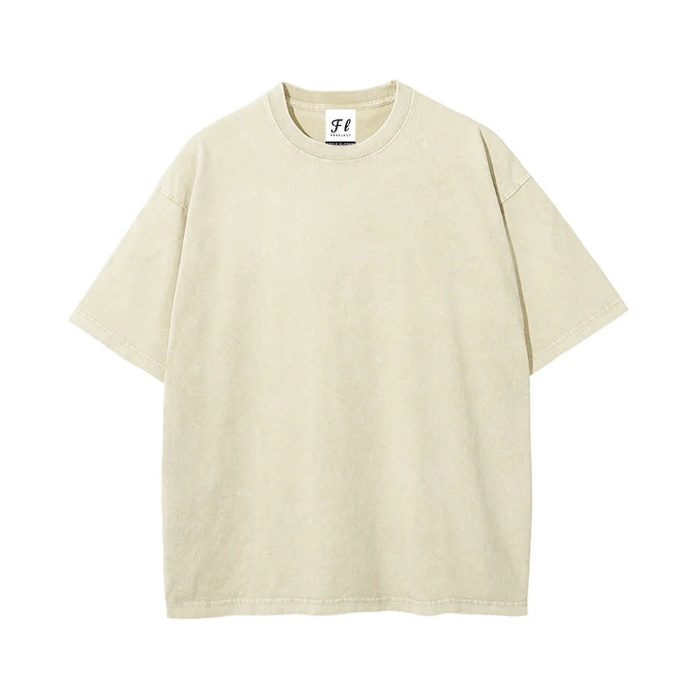 260gsm Heavyweight Vintage Washed Cotton T-Shirt