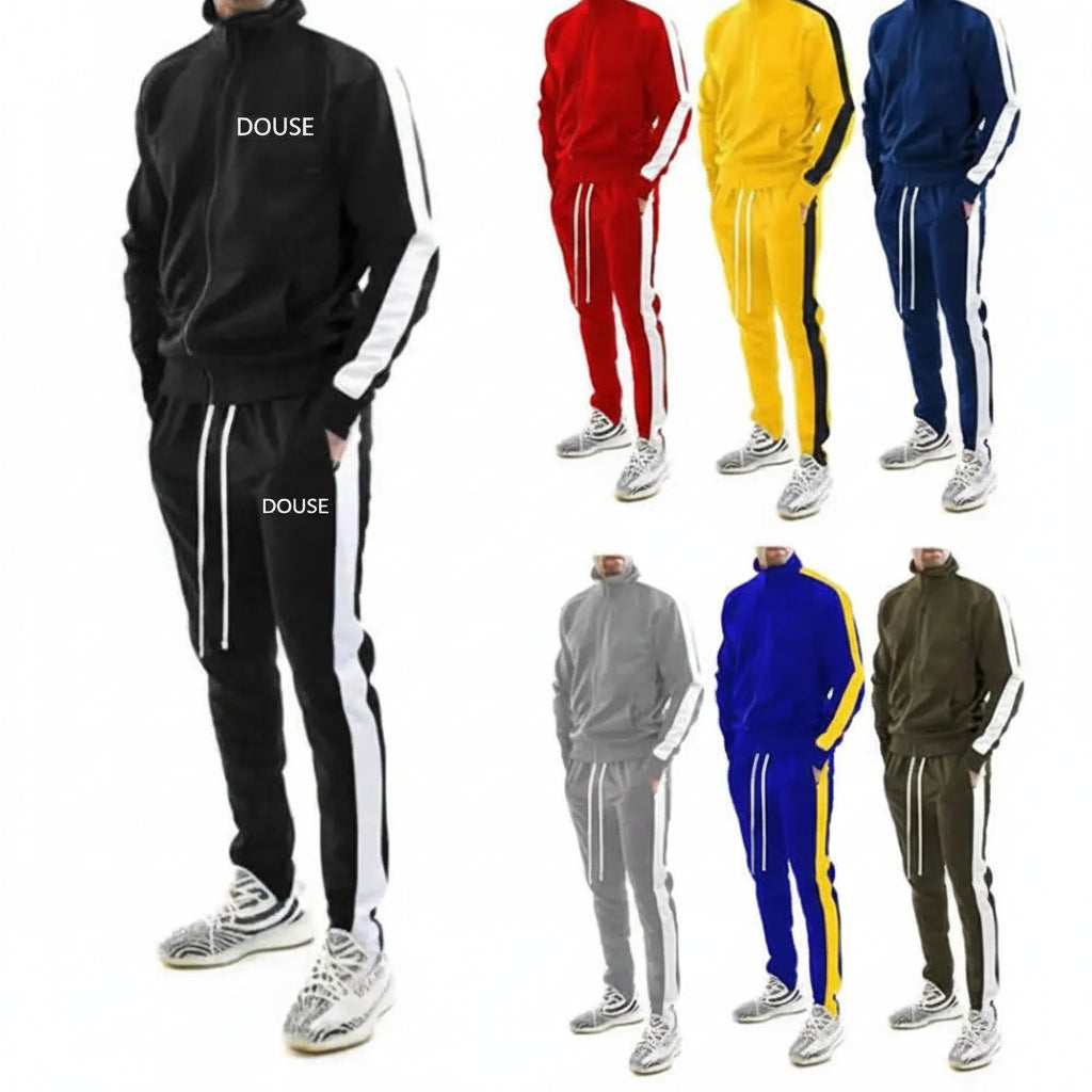 Men's Zip-Up Tracksuit Set