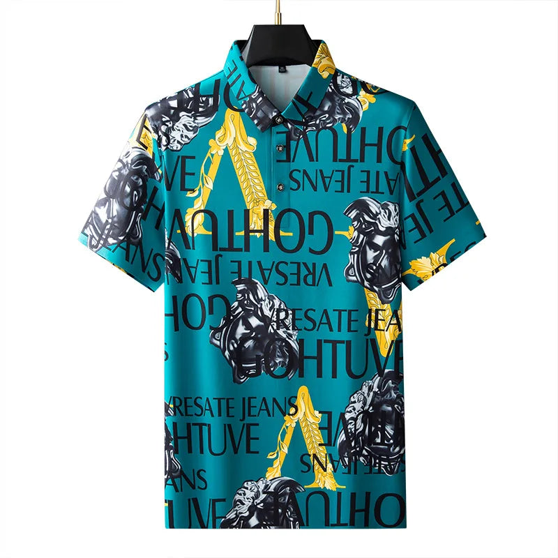 Men's Button Collar Polo
