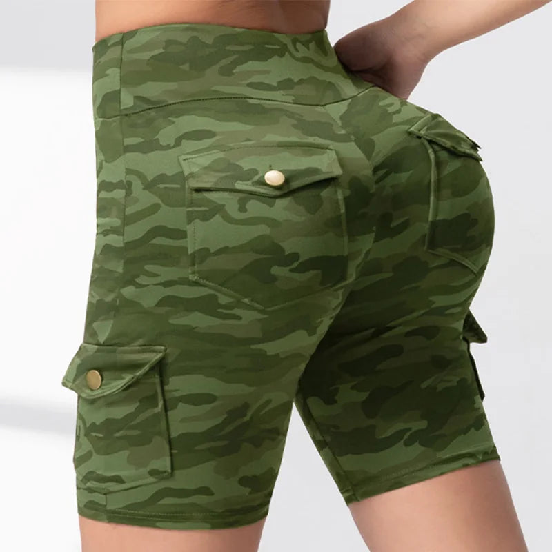 Women's Camo Butt-Lifting Workout Shorts