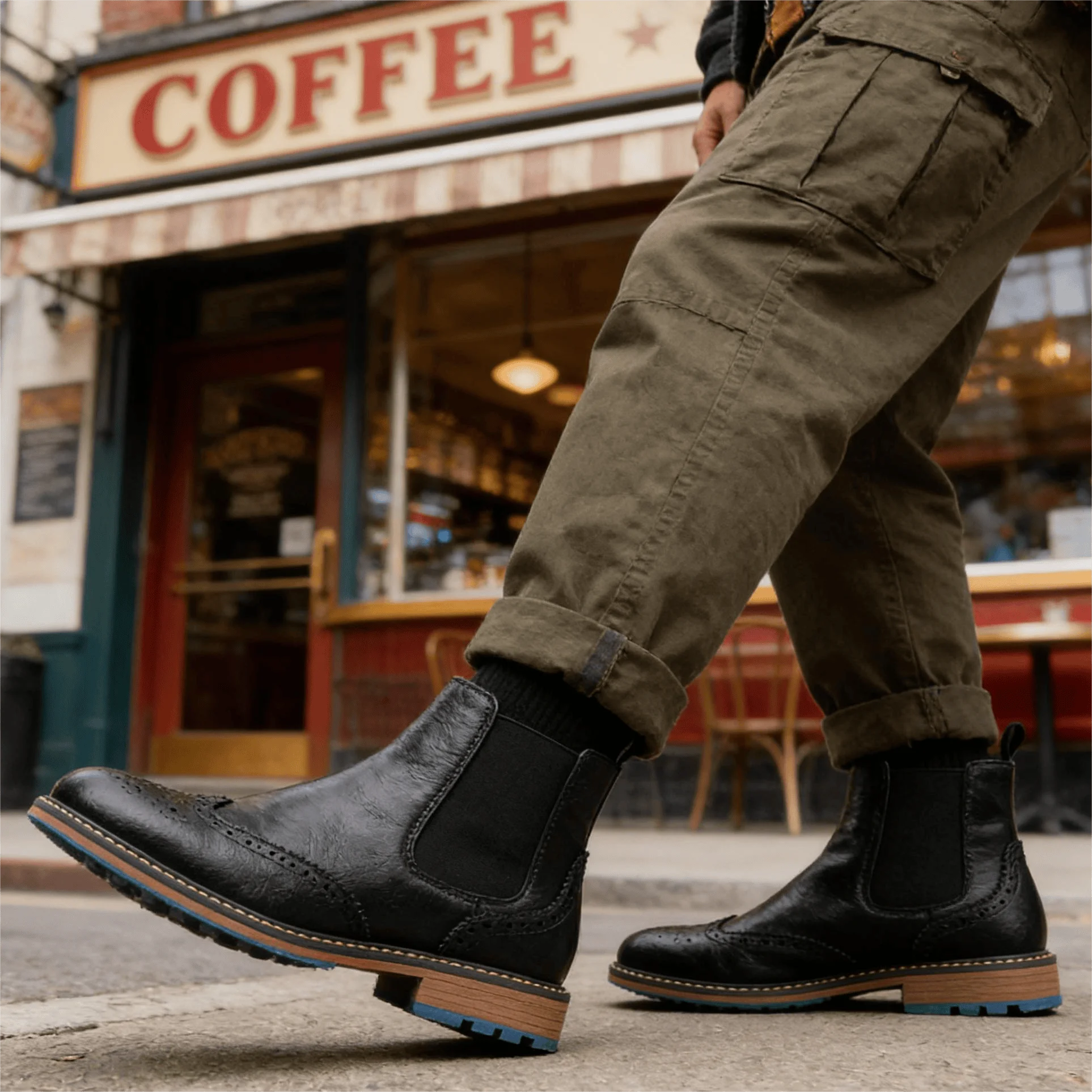 Men's Retro Leather Chelsea Boots