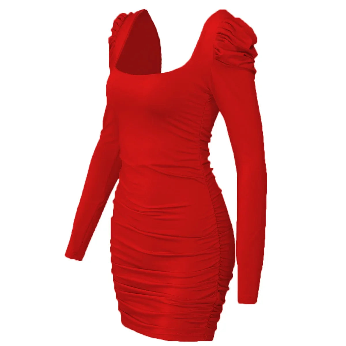 Women's Backless Velvet Stacked-Shoulder Mini Dress