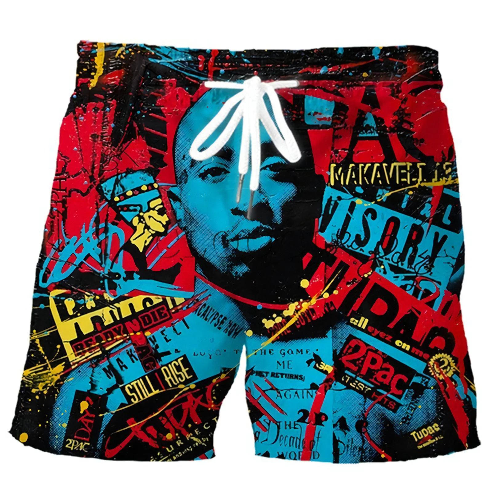 Men's 2Pac Tupac 3D Print Sweatshorts