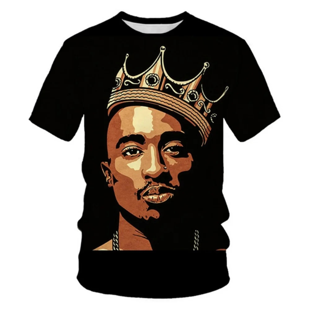 Men's 2Pac Hip-Hop Graphic T-Shirt