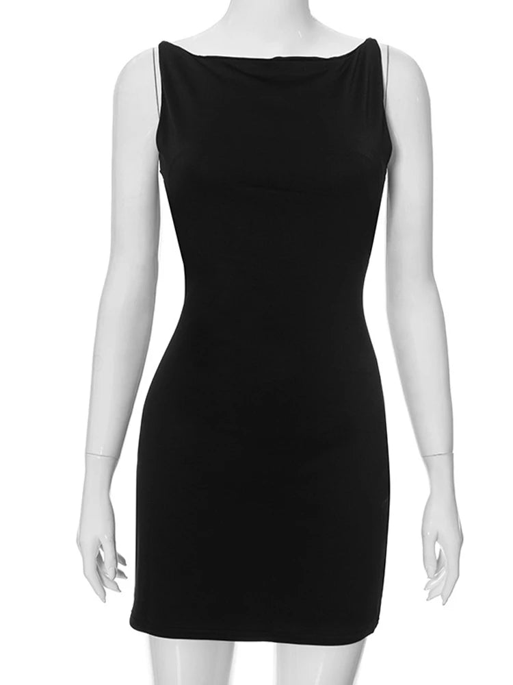 Women's Y2K Wrap Vest Mini Dress