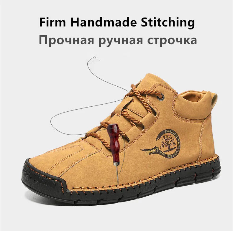 Men's Handmade Leather Outdoor Ankle Boots