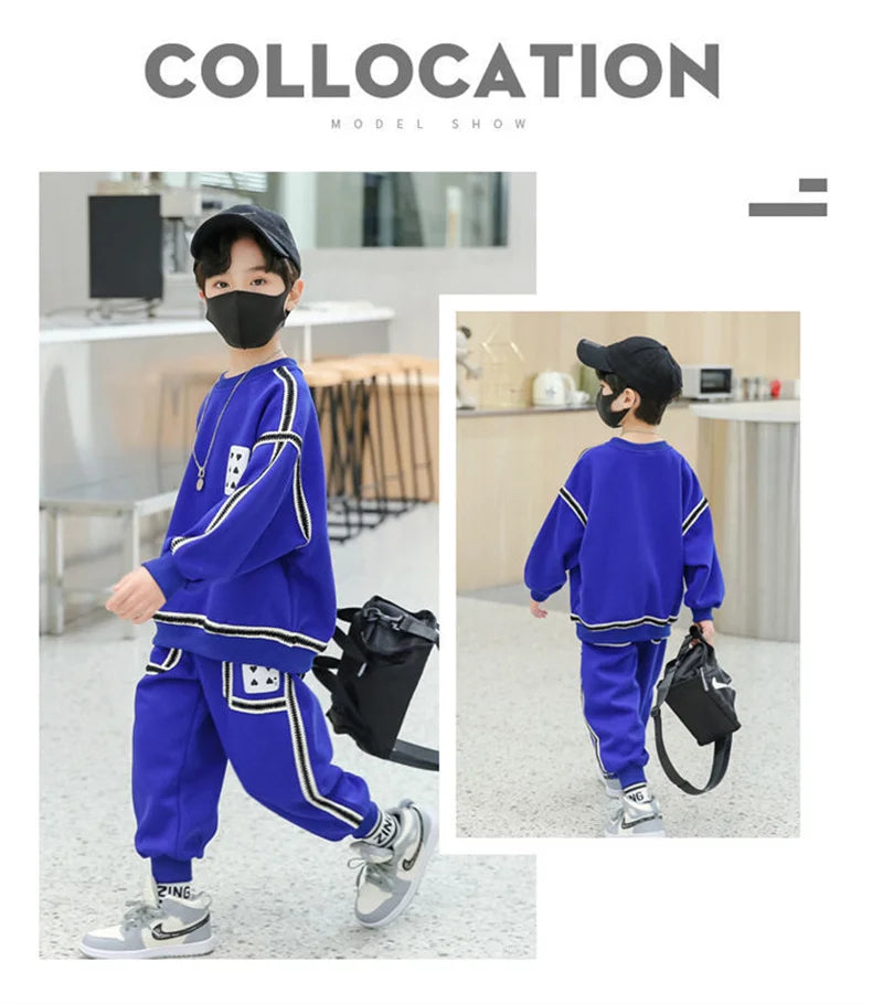 Boys' Casual Sweatshirt & Pants 2-Piece Set