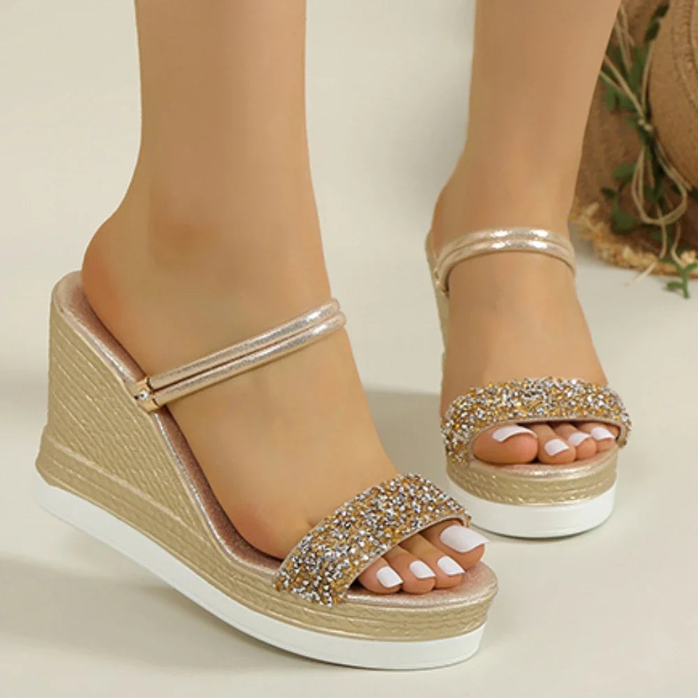 Women's Wedge Platform Slip-On Sandals