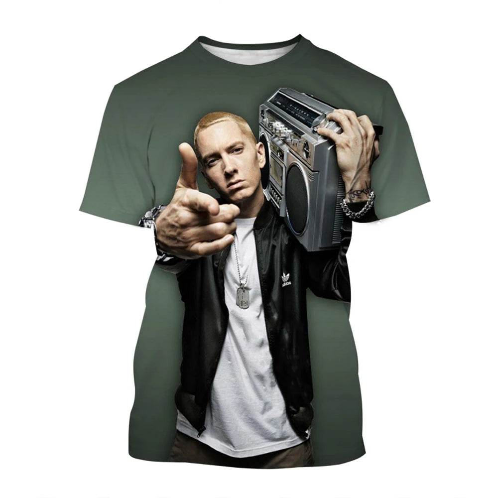 Unisex Rapper 3D Print Hip-Hop T-Shirt
