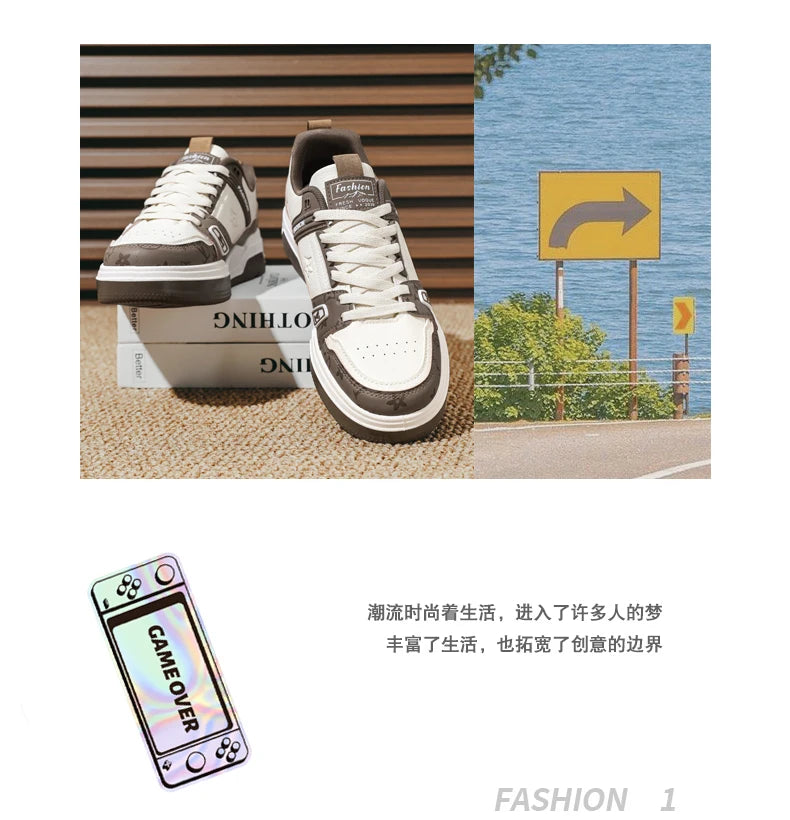 Men's Street Style Platform Skate Sneakers