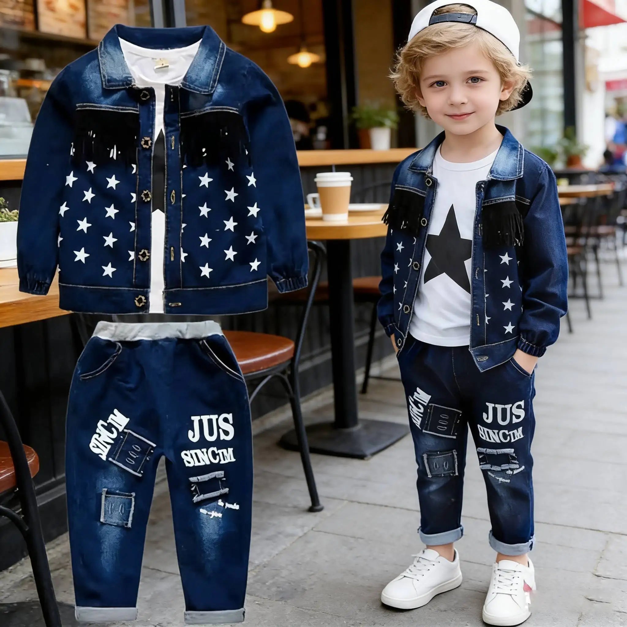 Boys' Denim Coat & Jeans 2-Piece Set