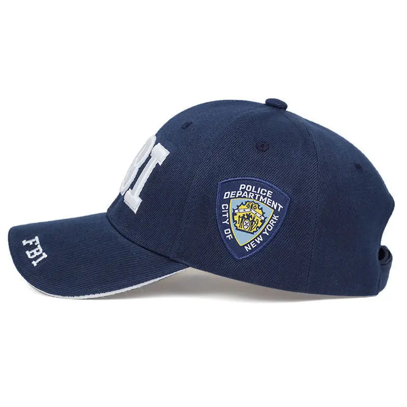 Letter-Embroidered Snapback Cap