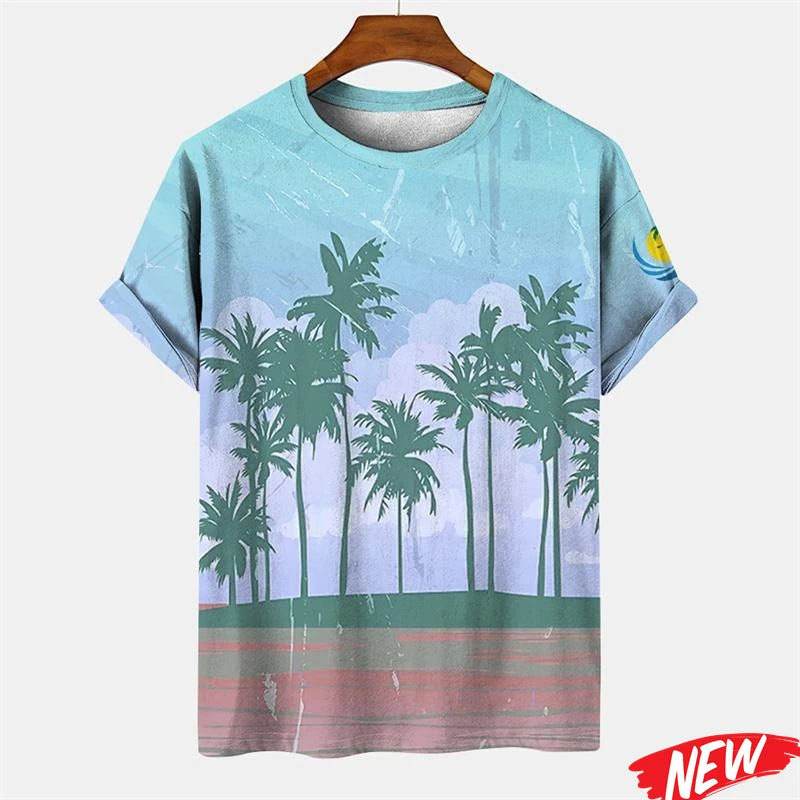 Men's Palm Tree Hawaiian Graphic T-Shirt