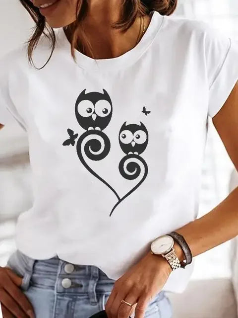 Women's Love Print Casual T-Shirt