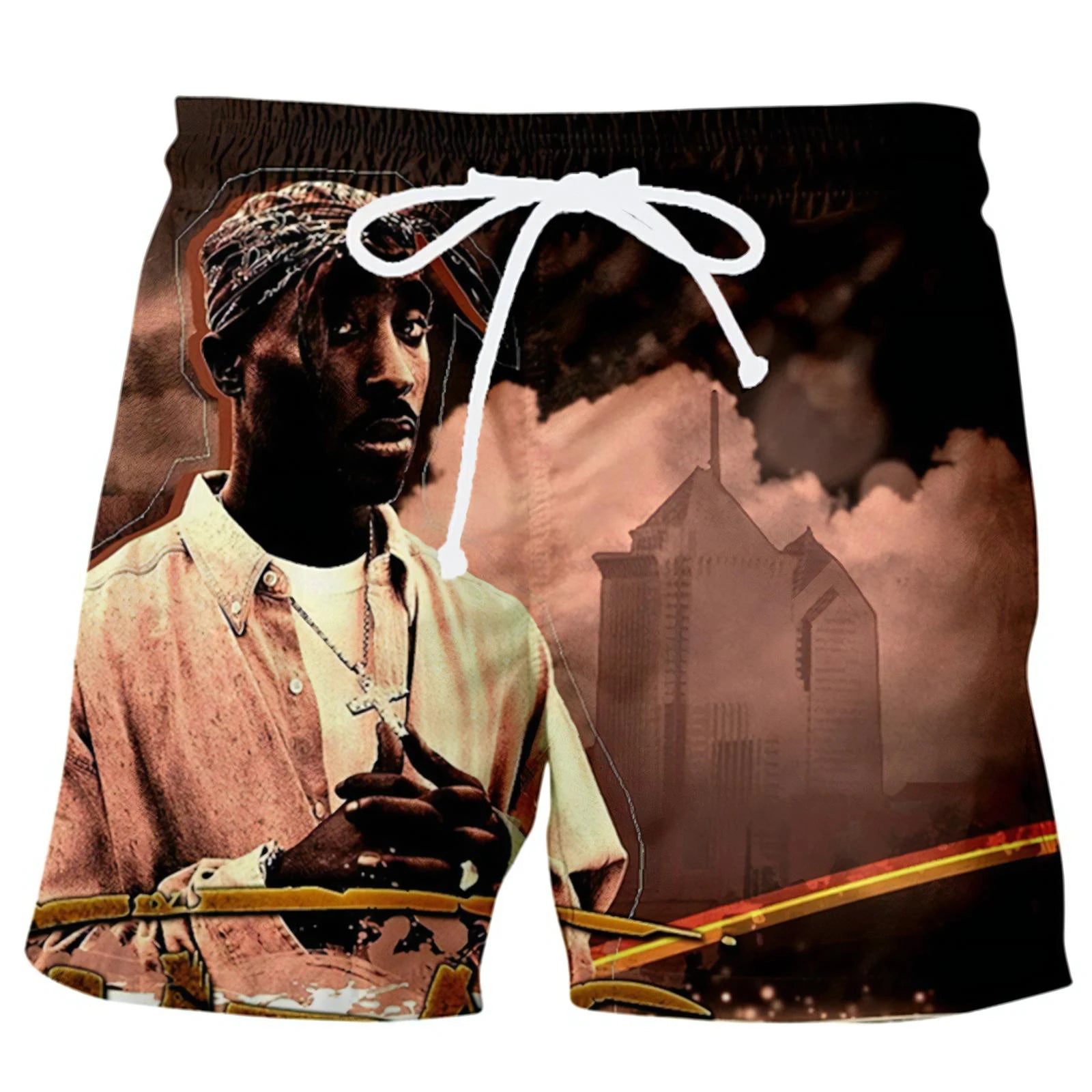 Men's 2Pac Tupac 3D Print Sweatshorts
