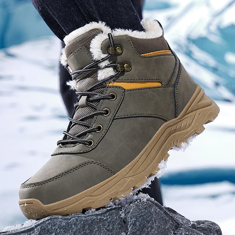 Men's Fleece-Lined High-Top Snow Boots